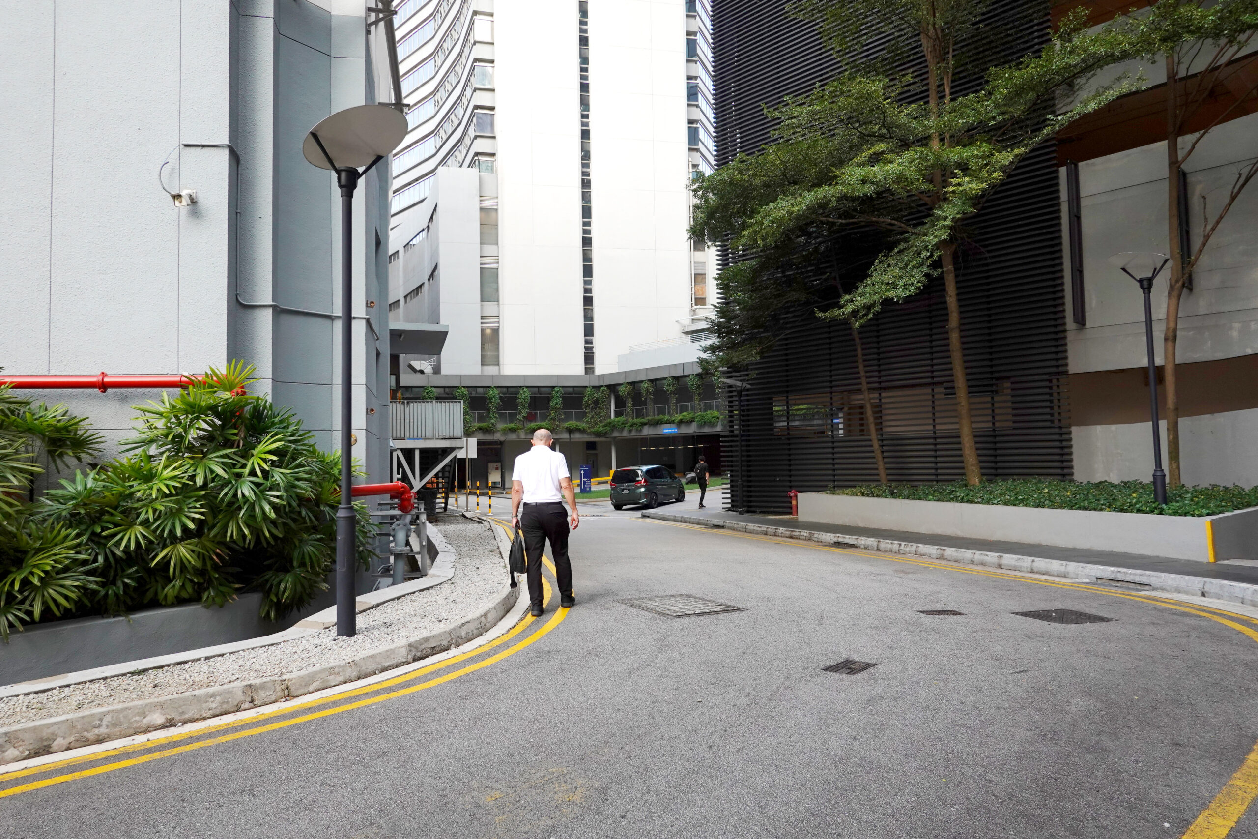 Continue driving in.