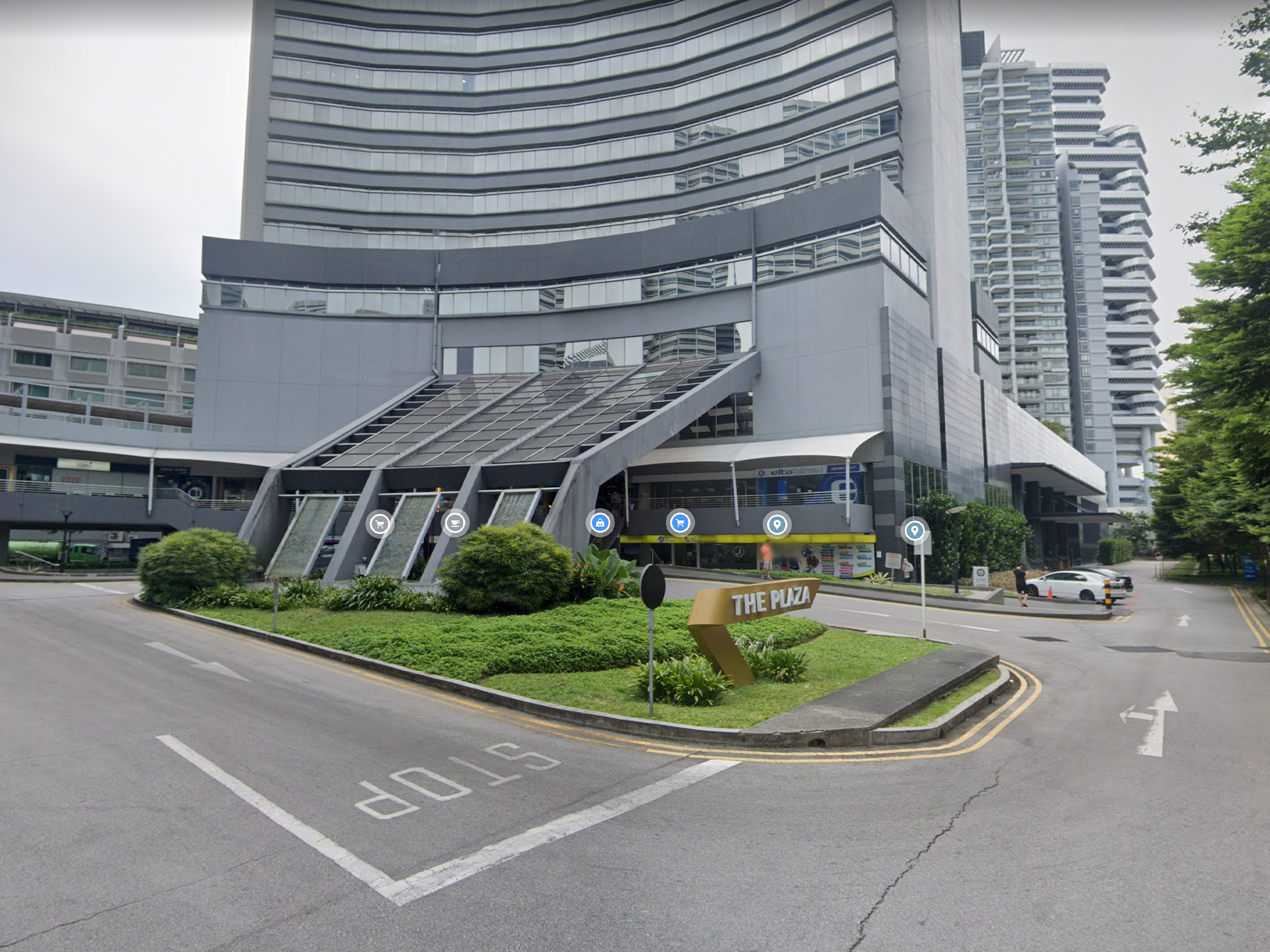 Drop off point at the sheltered area.